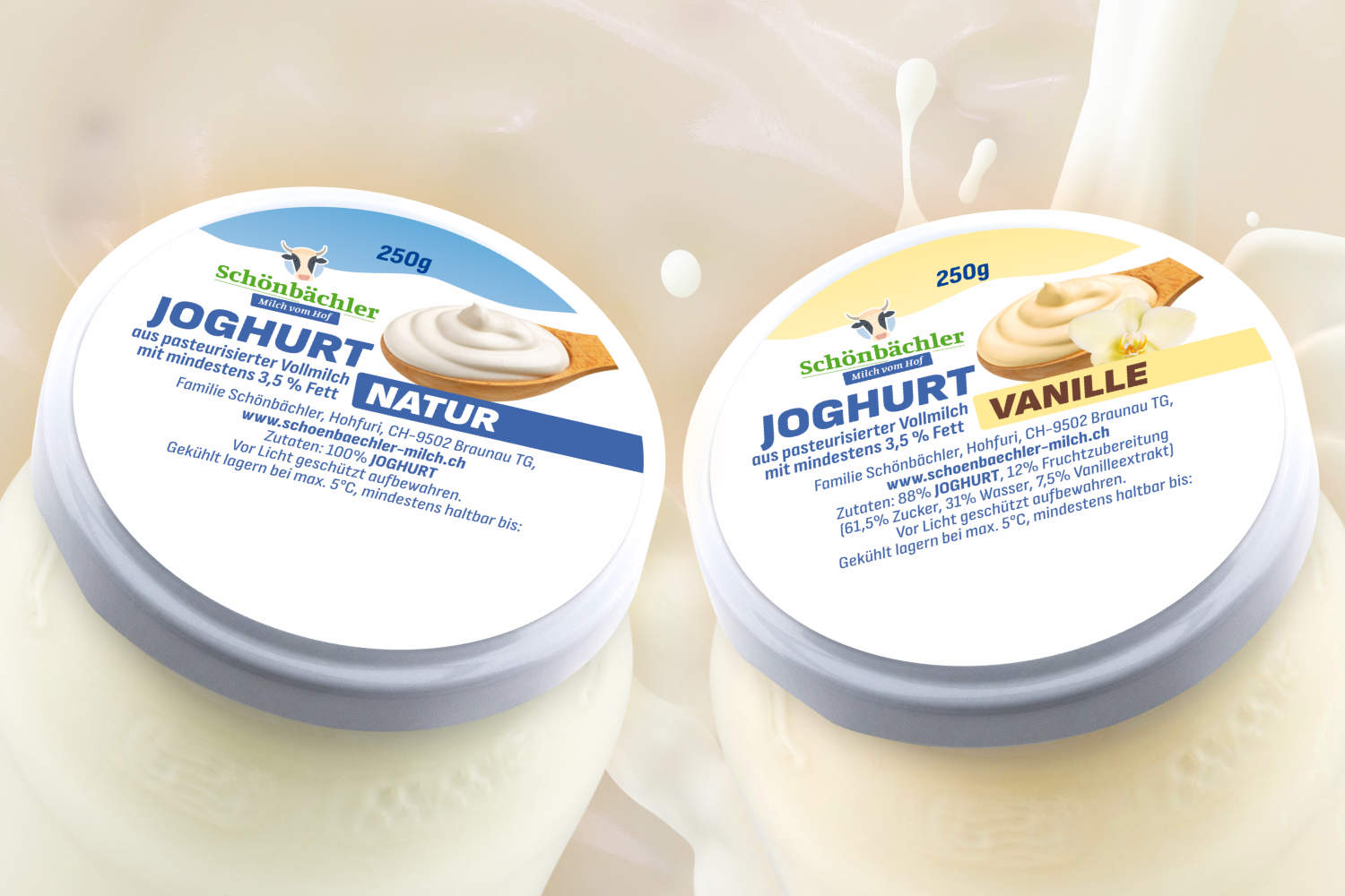 Schönbächler Natur- und Vanille-Joghurt